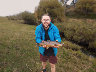 Kieran with fish